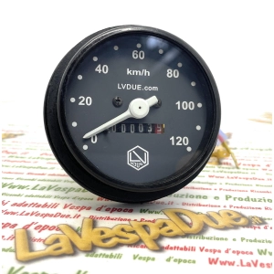 Velocímetro LVDUE negro para VESPA 50 125 PK S SS escala 120 km/h con junta ro 179151 178864 196894 196895 196905 197019