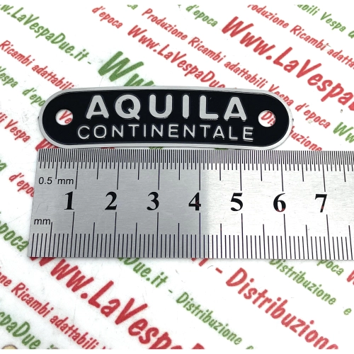 Plaque d'immatriculation CONTINENTAL EAGLE pour selle VESPA 50 125 150 PX SPRINT GL GTR TS VBA VBB VNB ro 610050M