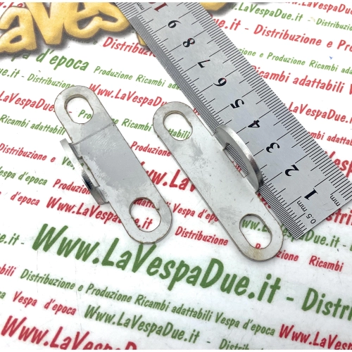 Par de placas para reforzar el reposapiés superior EYELET VESPA PX PE SPRINT TS RALLY GT R SS SUPER SPORT GL VBB VBA VNB 125 150 200 en acero