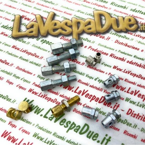 Kit de réglage et colliers de serrage pour commande d'accélérateur et d'embrayage VESPA 50 90 125 150 160 180 200 PX PE T5 RALLY SPRINT GT GTR SS GS GL VNA VNB VBA VBB NLR PRIMAVERA