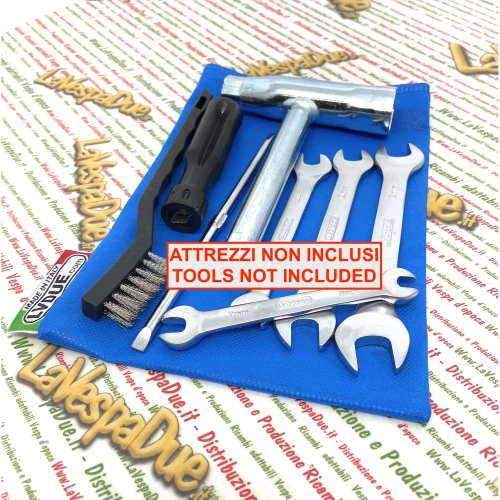 Sacoche à outils TNT BLEUE pour VESPA APE LAMBRETTA MOTOGUZZI HONDA FOUR 50 90 125 150 200 300 350 400 500 550 750