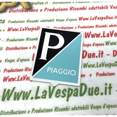 PIAGGIO Emblemschild für VESPA 125 150 ältere Modelle aus selbstklebendem Aluminium 36 x 46 mm ro 024858