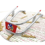 Paraurti perimetrale cromato - rosso - per parafango VESPA 125 150 160 180 200 SPRINT GL GT GTR