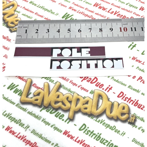 Pegatina con el emblema POLE POSITION para el baúl de la VESPA PX 125 T5
