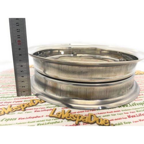 Jante en acier inoxydable large WIDE 2.60 260 10 pour LAMBRETTA 125 150 175 200 LI DL GP SPECIAL SX TV