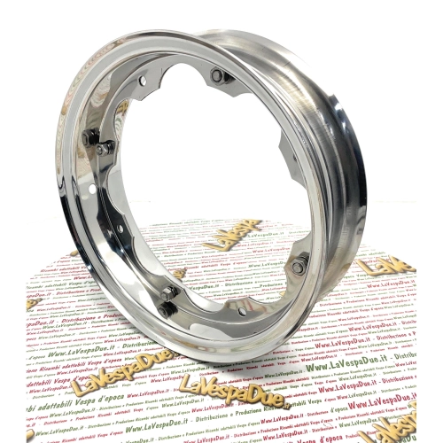 Jante en acier inoxydable large WIDE 2.60 260 10 pour LAMBRETTA 125 150 175 200 LI DL GP SPECIAL SX TV