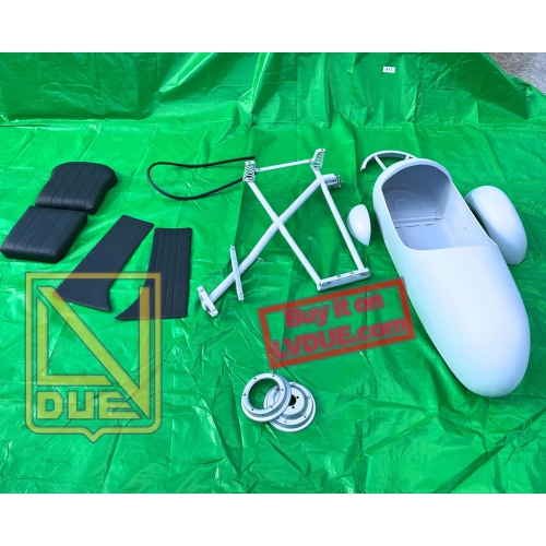 Side-car gauche pour Vespa 150 GS Hoffmann avec jante GS de 10 pouces