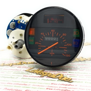 Velocímetro negro de 120 km/h con escala naranja para Vespa PK XL N RUSH 50 125