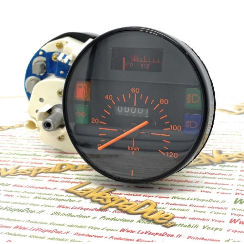 Velocímetro negro de 120 km/h con escala naranja para Vespa PK XL N RUSH 50 125