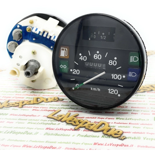 Compteur de vitesse noir 120 km/h pour Vespa PX PE Arcobaleno 125 150 200 adaptable PX XL 50 125