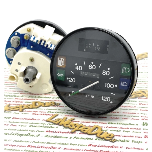 Compteur de vitesse noir 120 km/h pour Vespa PX PE Arcobaleno 125 150 200 adaptable PX XL 50 125