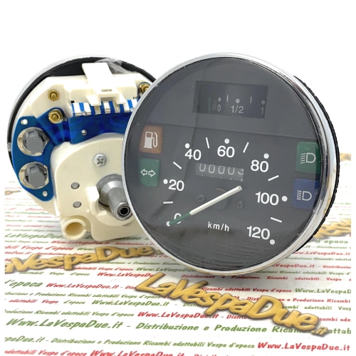 Verchromter Tachometer 120 km/h für Vespa PX PE Arcobaleno 125 150 200, anpassbar an PX XL 50 125