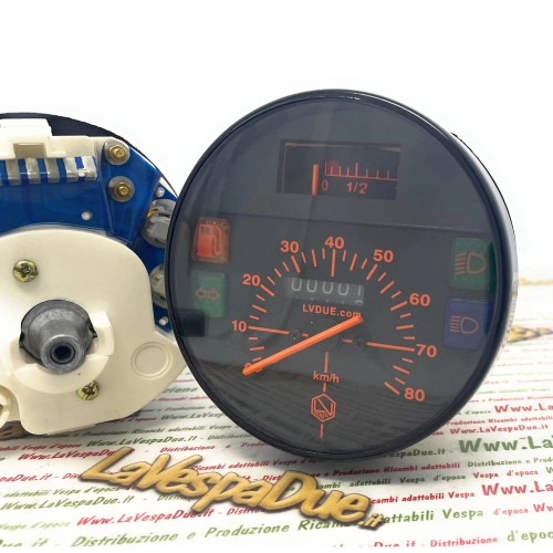 Compteur de vitesse LVDUE noir 80 km/h, échelle orange, pour Vespa PK XL N Rush 50 125, adaptateur RO 290475 269576 269567 265909