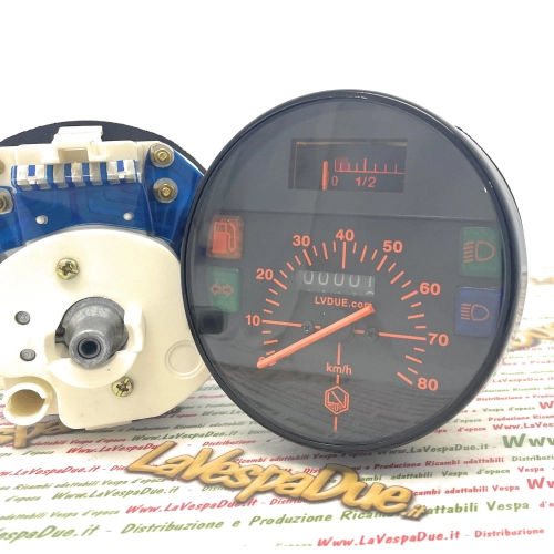 Compteur de vitesse LVDUE noir 80 km/h, échelle orange, pour Vespa PK XL N Rush 50 125, adaptateur RO 290475 269576 269567 265909