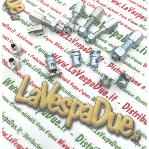 Kit de 14 pièces comprenant des pinces, des câbles, des fils, une commande d'accélérateur et d'embrayage pour VESPA 50, 90, 125, 150, 160, 180, 200, PX, PE, T5, RALLY, SPRINT, GT, GTR, SS, GS, GL, VNA, VNB, VBA, VBB, NLR et PRIMAVERA.