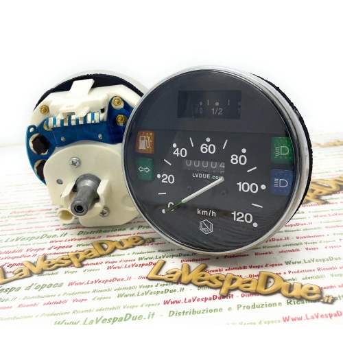 Verchromter LVDUE 120 km/h Tachometer für Vespa PX PE Arcobaleno 125 150 200, anpassbar an PX XL 50 125