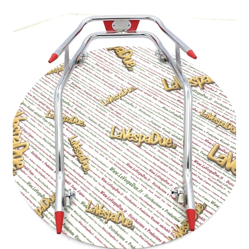 Pare-chocs périmétrique chromé rouge pour Vespa 125, 150 et 200 PX PE Arcobaleno