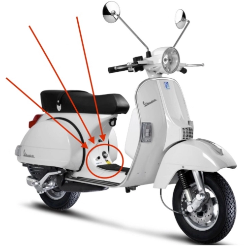 Placa adhesiva PIAGGIO Technology para scooters VESPA PX y PIAGGIO a partir de 2006.