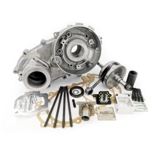 Carter + albero motore PINASCO 26482129 Vespa Faro basso 4 prigionieri per montare gruppi termici PX corsa 60