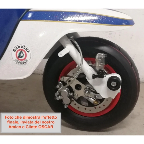 Roue avant complète avec moyeu, disque et tambour de frein pour Lambretta 125 150 LI Special DL GP innocenti