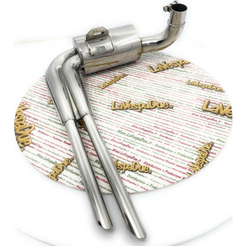 Réplica de silenciador de acero inoxidable ABARTH para VESPA 125 150 VNA VNB VBB VBA SUPER de 8"