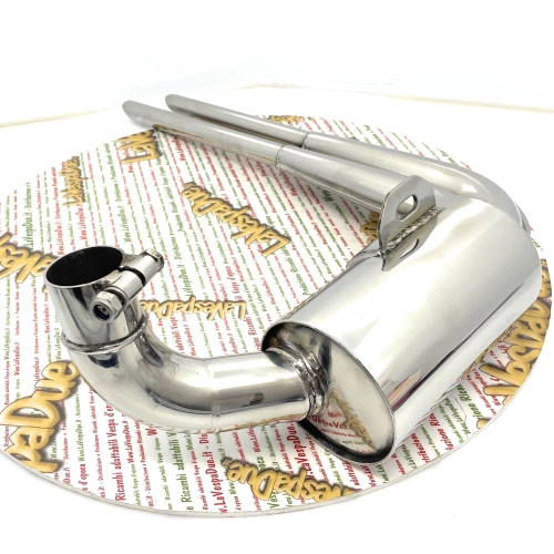 Réplica de silenciador de acero inoxidable ABARTH para VESPA 125 150 VNA VNB VBB VBA SUPER de 8"