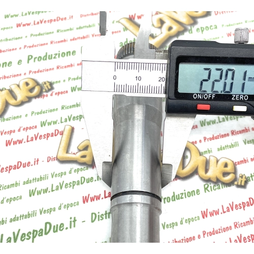 Albero asse Ø 22 mm porta ruota freno anteriore per VESPA 80 125 150 200 PX PE T5 COSA PK S XL RUSH FL seconda serie ARCOBALENO tamburo r.o. 178051