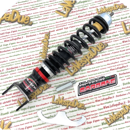Ammortizzatore posteriore CARBONE HI-TECH nero per VESPA 50 90 N L R SPECIAL ET3 PRIMAVERA PX PE 80 125 150 200 PX PE ARCOBALENO T5 oleopneumatico regolabile