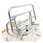 Portapacchi Posteriore Cromato con Sponda Ribaltabile per VESPA 50 125 150 ET2 ET4
