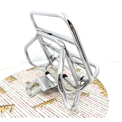 Porte-bagages arrière chromé avec panneau latéral rabattable pour VESPA 50 125 150 ET2 ET4