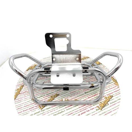 Porte-bagages arrière chromé avec panneau latéral rabattable pour VESPA 50 125 150 ET2 ET4