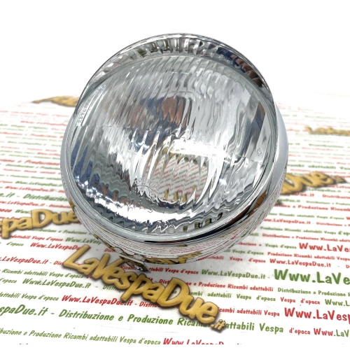 SIEM front headlight assembly Ø 105 mm for VESPA 150 VL3T 1956 complete with chromed lamp holder frame and lens ro 025483
