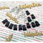 Kit d'embouts de rivets pour marchepieds de VESPA PX PE T5 125 150 200 jusqu'en 1983, avec embouts avant pleins et arrière perforés.