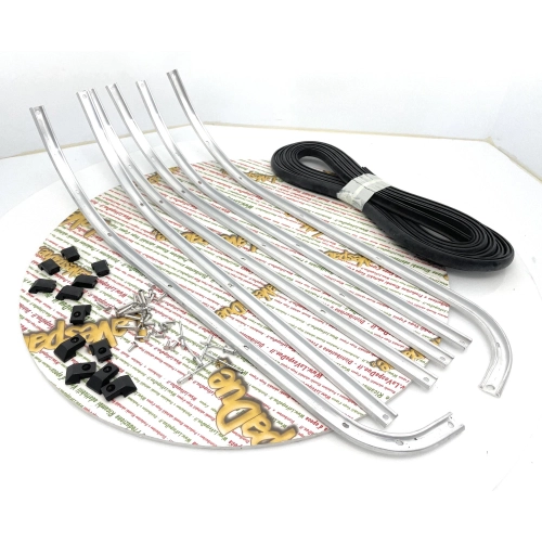 Juego completo de listones para estribos en aluminio blando para VESPA PX PE T5 125 150 200 hasta 1983 con tapas frontales ciegas y traseras perforadas ro 154670