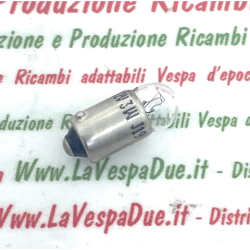 HERT BA9S T3W 12 Volt 3 W BA9S-Sockellampe für VESPA Kennzeichen- und Scheinwerferlampe BA 9s T8.5 Warnleuchte für Tachometer und Rücklicht (Röhren- und Schwanenhals-Mikrofassung)