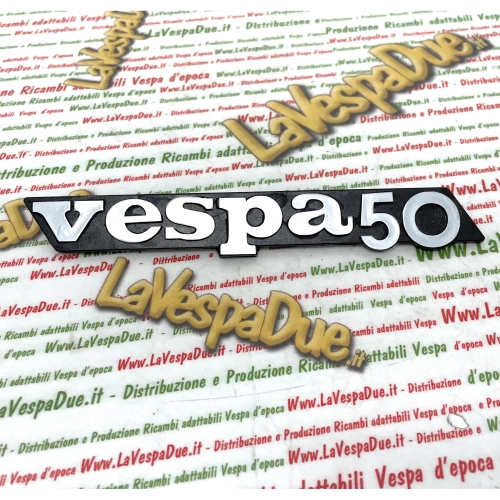 Emblema lateral de plástico ABS negro para Vespa 50 FL FL2 HP RO 259393