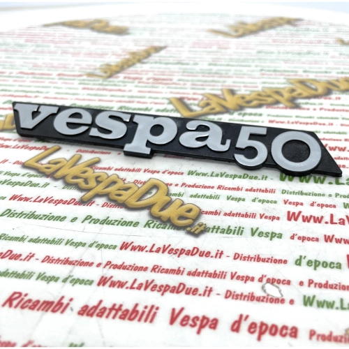 Emblema lateral de plástico ABS negro para Vespa 50 FL FL2 HP RO 259393