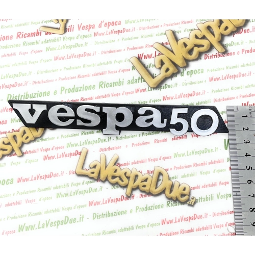 Emblema lateral de plástico ABS negro para Vespa 50 FL FL2 HP RO 259393