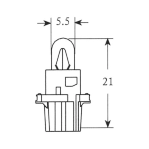 HERT Armaturenbrett-Glühbirne BRAUN PIAGGIO 12 Volt 1,2 W für VESPA APE Lampe für Warnleuchten und Kraftstoffstandanzeigen, Tachometer und Instrumente