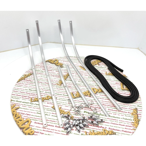 Ensemble complet de repose-pieds en aluminium souple et d'embouts chromés pour VESPA 90 50 125 NLR SPECIAL PRIMAVERA ET3 ro 154668 haute qualité