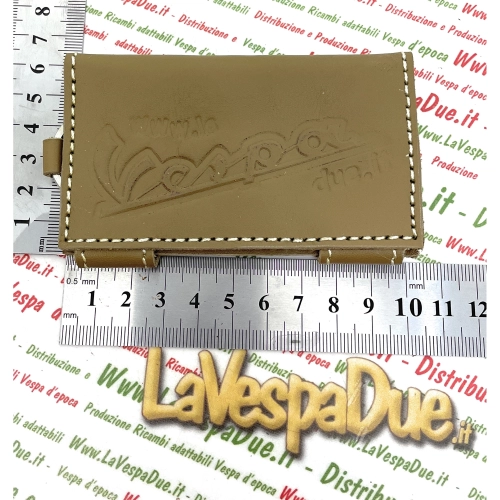 Porte-clés VESPA APE et LAMBRETTA résistant aux rayures, porte-documents format carte de crédit, porte-clés publicitaire en cuir avec mousqueton et anneau VESPA APE et LAMBRETTA