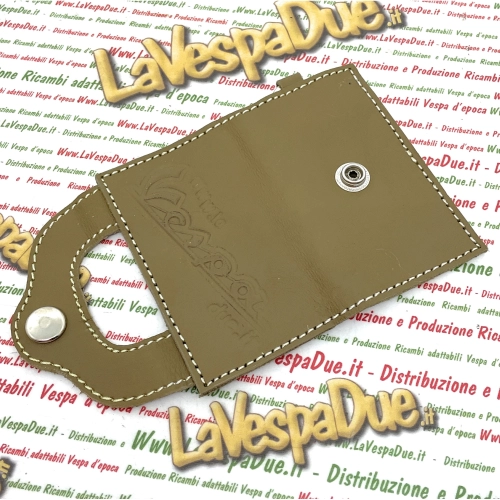 Porte-clés VESPA APE et LAMBRETTA résistant aux rayures, porte-documents format carte de crédit, porte-clés publicitaire en cuir avec mousqueton et anneau VESPA APE et LAMBRETTA