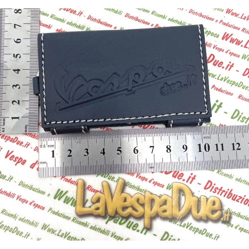 Porte-clés VESPA APE et LAMBRETTA résistant aux rayures, porte-documents format carte de crédit, porte-clés publicitaire en cuir avec mousqueton et anneau