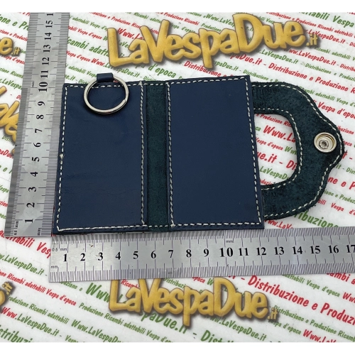 Porte-clés VESPA APE et LAMBRETTA résistant aux rayures, porte-documents format carte de crédit, porte-clés publicitaire en cuir avec mousqueton et anneau