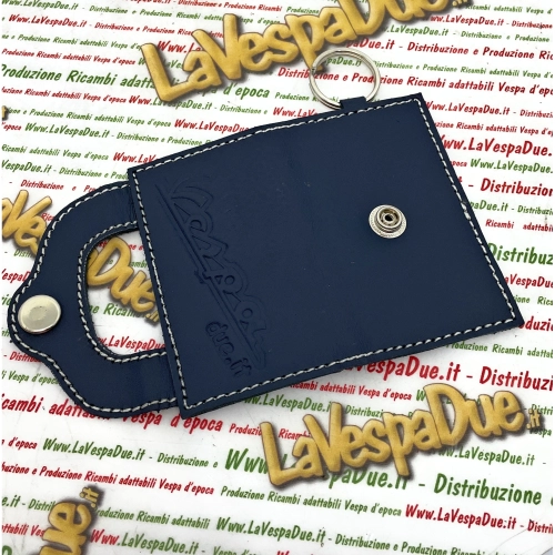 Porte-clés VESPA APE et LAMBRETTA résistant aux rayures, porte-documents format carte de crédit, porte-clés publicitaire en cuir avec mousqueton et anneau