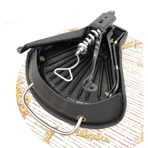 Asiento delantero individual negro para VESPA 150 VL2T VL3T VB1T, completo con estructura, funda y asa.