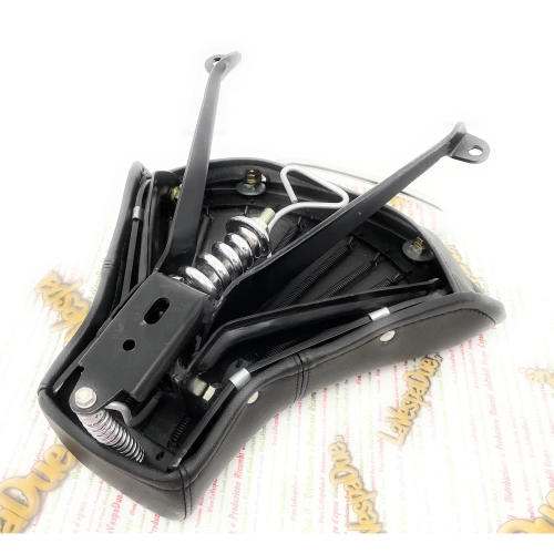 Asiento delantero individual negro para VESPA 150 VL2T VL3T VB1T, completo con estructura, funda y asa.