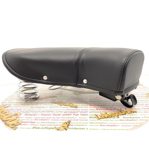 Asiento delantero negro completo con armazón, funda y asa para VESPA 125 V30T V31T V32T V33T a partir de 1950.