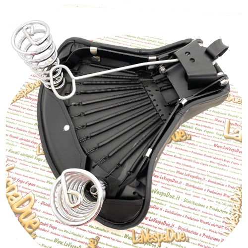 Asiento delantero negro completo con armazón, funda y asa para VESPA 125 V30T V31T V32T V33T a partir de 1950.
