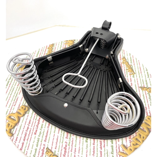 Asiento delantero negro completo con armazón, funda y asa para VESPA 125 V30T V31T V32T V33T a partir de 1950.